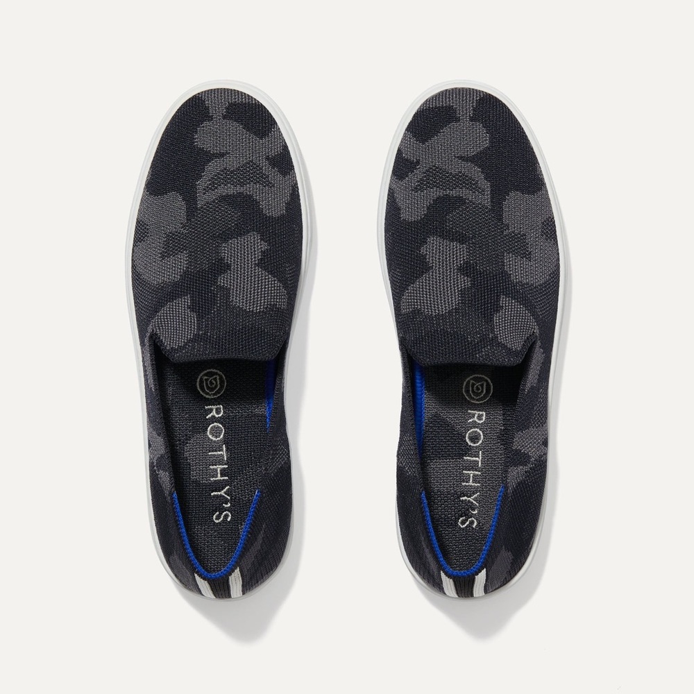 Rothy’s Grey Camo Slip-on Sneaker